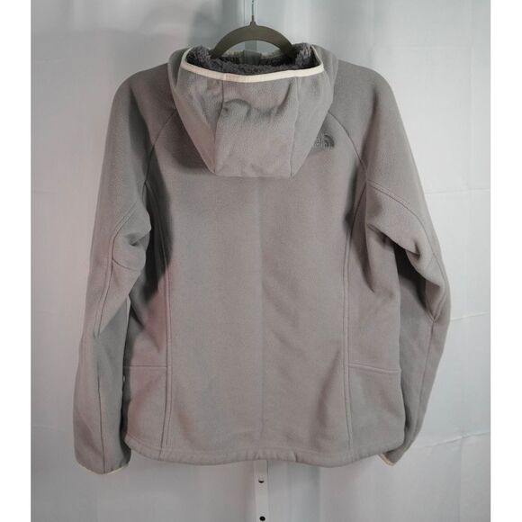 The North Face Windwall 2 Jacket Metallic Grey Hooded Fleece Lined Zip Up - Picture 5 of 9